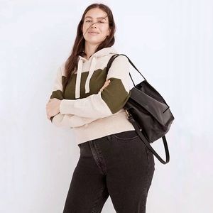 MADEWELL Clairview Colorblock Lightweight Cotton Hoodie Sweater NWOT